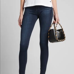 AG Jeans The Farrah High Rise Skinny Dark Blue Size 26